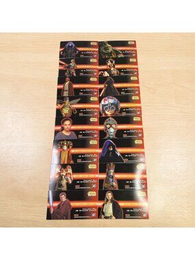 Vintage 1999 Topps Star Wars Episode I Widevision Complete Sticker Card Set